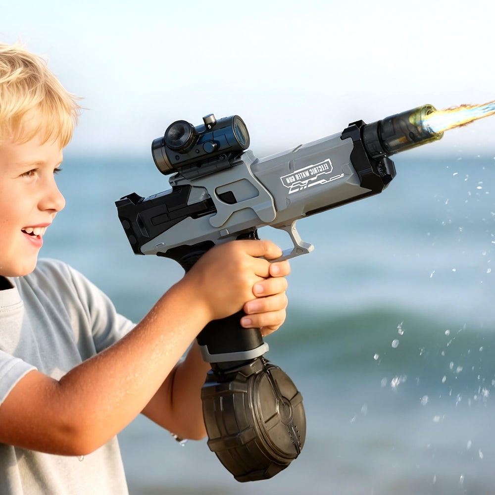 Keezi Kids Adult Electric Water Gun 500ml Water Tank Light Squirt Guns Toys PLAY-EWGUN-BK