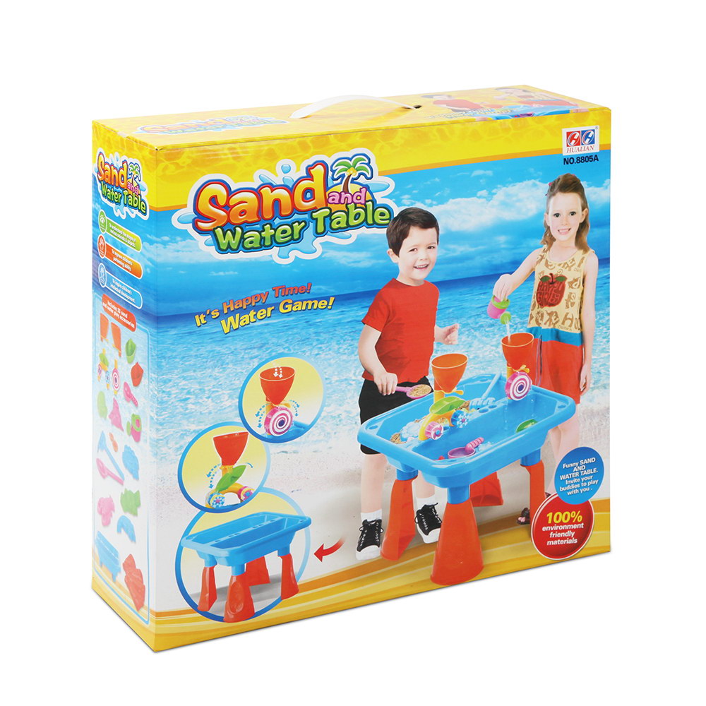 Keezi Kids Sandpit Pretend Play Sets Beach Toys Outdoor Sand Water Table Set PLAY-FUNNEL-BU
