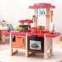Keezi Kids Kitchen Pretend Play Set Cooking Sound Steam Light Function PLAY-KITCHEN-PK