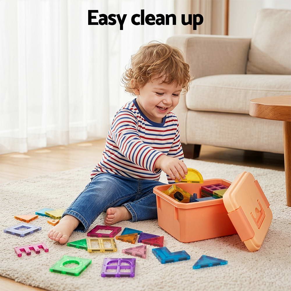 Keezi 120pcs Kids Magnetic Tiles Blocks Building Educational Toys Children Gift PLAY-MAGNETIC-120