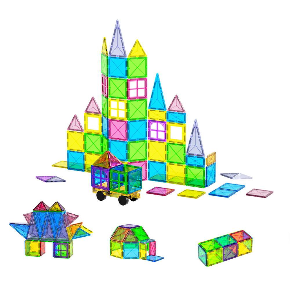 Keezi 60pcs Kids Magnetic Tiles Blocks Building Educational Toys Children Gift PLAY-MAGNETIC-60