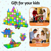 Keezi 60pcs Kids Magnetic Tiles Blocks Building Educational Toys Children Gift PLAY-MAGNETIC-60