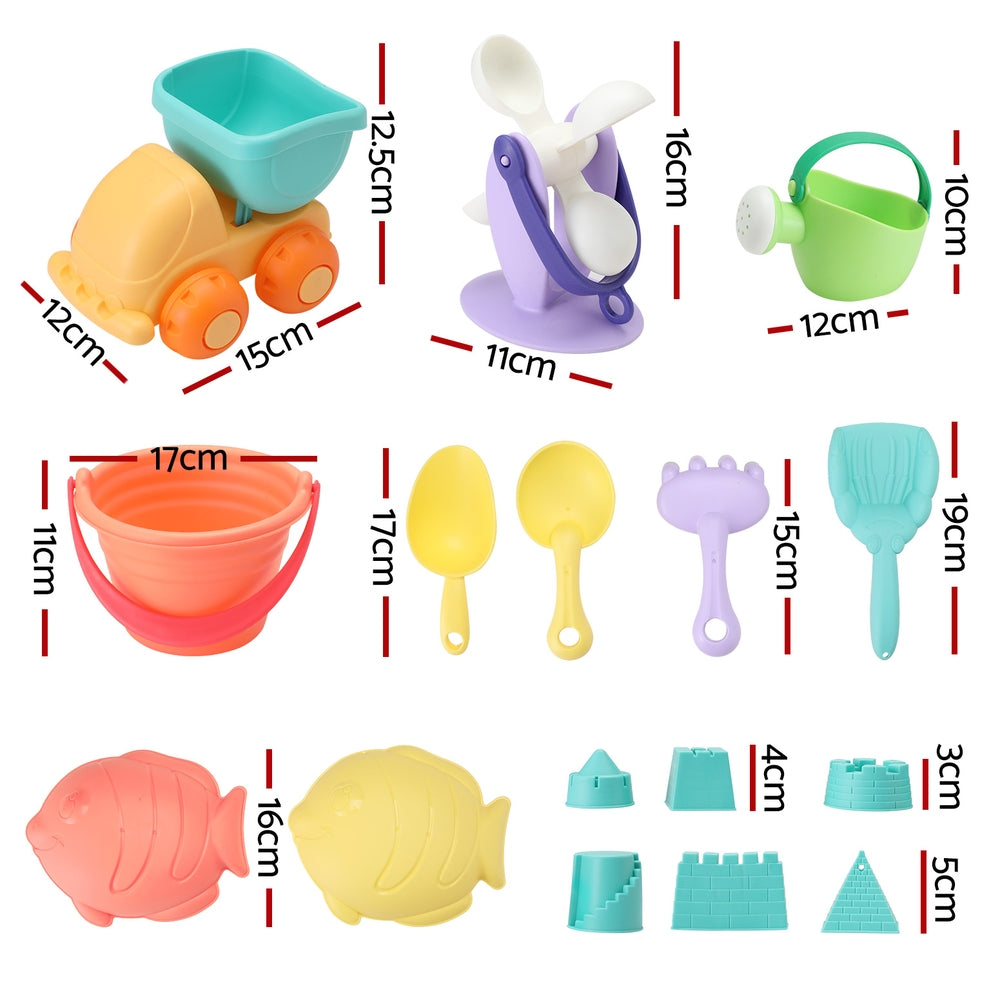 Keezi Kids Water Table Tool Kit Sand Truck Windmill Bucket Shovel Sandpit Toys PLAY-SAND-16PCS