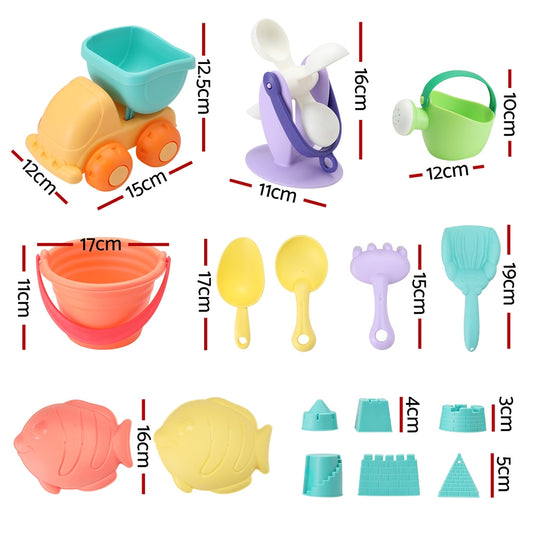 Keezi Kids Water Table Tool Kit Sand Truck Windmill Bucket Shovel Sandpit Toys PLAY-SAND-16PCS