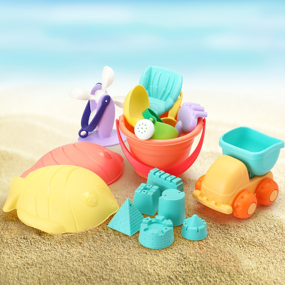 Keezi Kids Water Table Tool Kit Sand Truck Windmill Bucket Shovel Sandpit Toys PLAY-SAND-16PCS