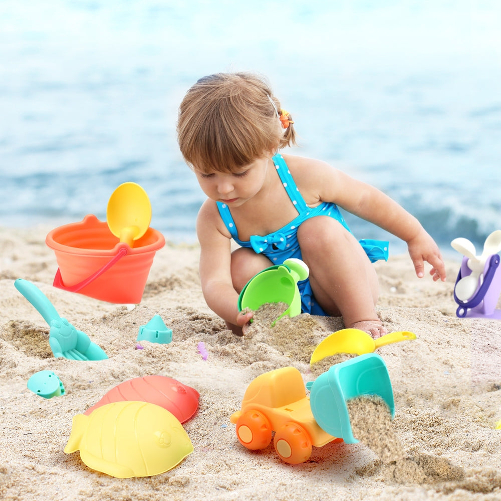 Keezi Kids Water Table Tool Kit Sand Truck Windmill Bucket Shovel Sandpit Toys PLAY-SAND-16PCS