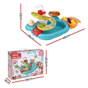 Keezi Kids Pretend Play Kitchen Sink with Faucet Floating Fishing Toys Play food PLAY-SINK-GN