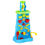 Keezi Kids Sand and Water Table Waterfall Wall Sandpit Toys Beach Shovel PLAY-WATER-DLWALL-BU