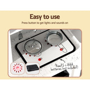 Keezi Kids Kitchen Play Set Wooden Pretend Toy Children Cooking Cookware Utensil PLAY-WOOD-COFFEE-WH