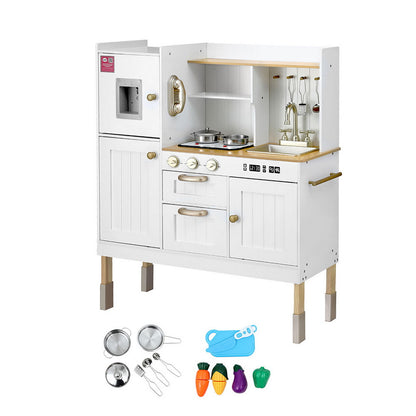 Keezi Kids Kitchen Play Set Wooden Pretend Toys Cooking Children Storage Golden PLAY-WOOD-DISPENSER-GD
