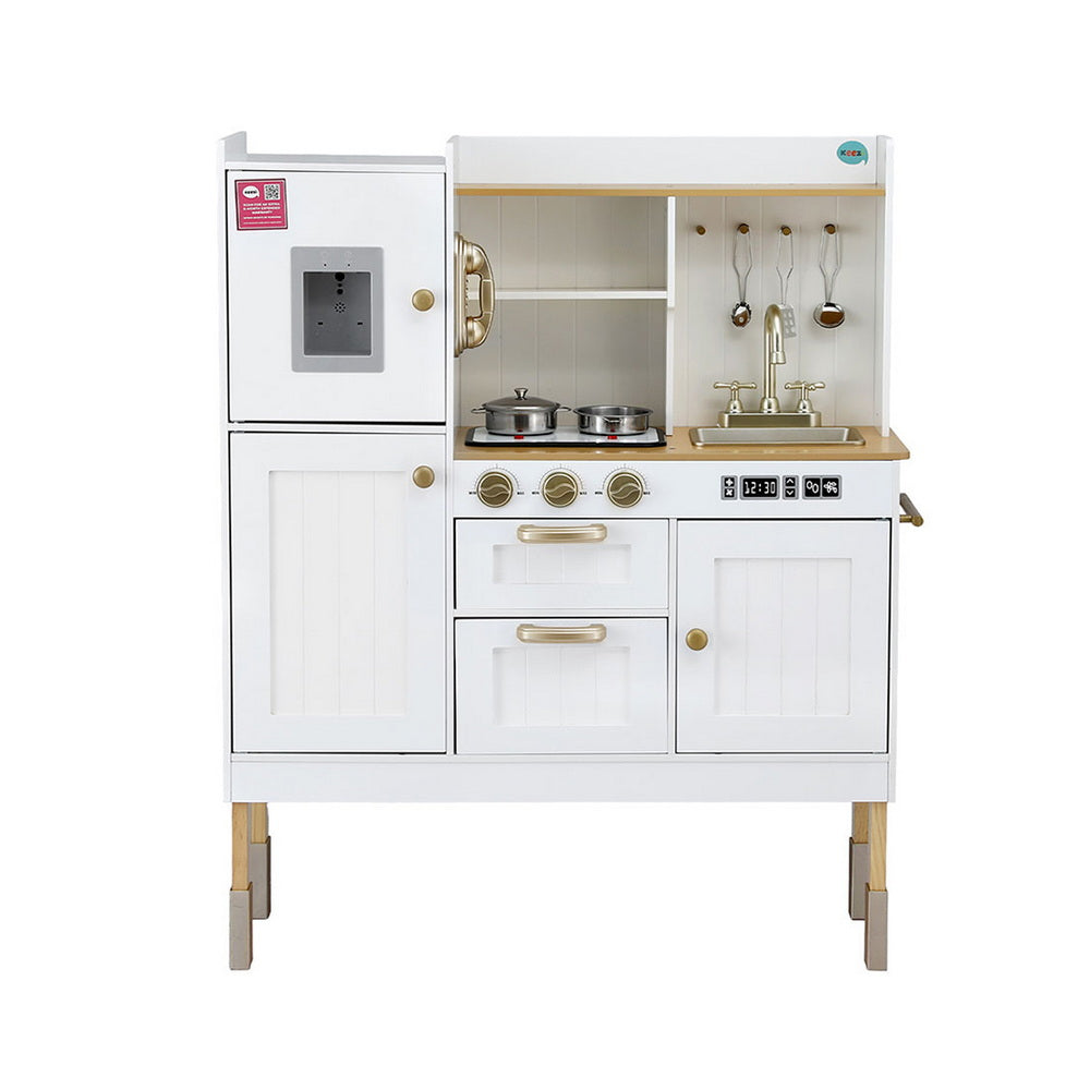 Keezi Kids Kitchen Play Set Wooden Pretend Toys Cooking Children Storage Golden PLAY-WOOD-DISPENSER-GD