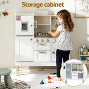 Keezi Kids Kitchen Play Set Wooden Pretend Toys Cooking Children Storage Golden PLAY-WOOD-DISPENSER-GD