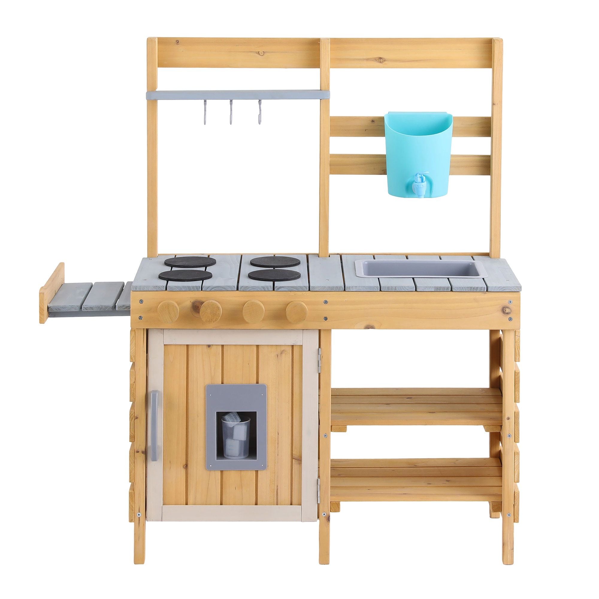 Keezi Kids Kitchen Playset Wooden Play Kitchen Mud Kitchen Toy Kitchen 95cm Tall PLAY-WOOD-POT-SINK