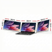 Devanti Triple Portable Monitor Laptop Screen Extender 15.6" Dual Display FHD IPS PM-S10-SI