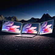 Devanti Triple Portable Monitor Laptop Screen Extender 15.6" Dual Display FHD IPS PM-S10-SI