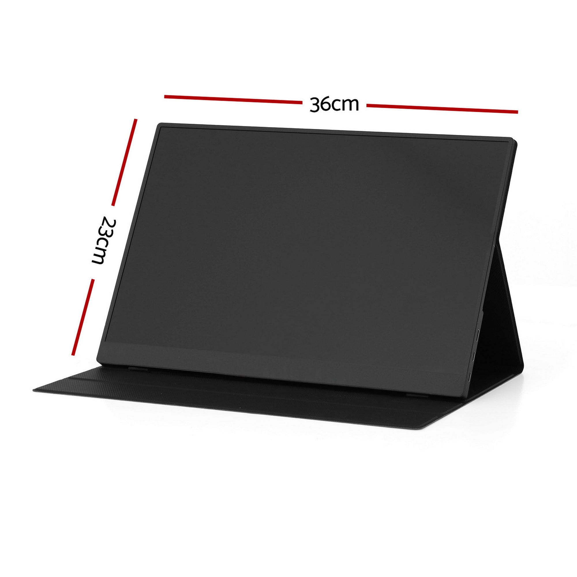 Devanti Portable Monitor Laptop Extender USB C Travel Display 16 Inch Black PM-S4-BK