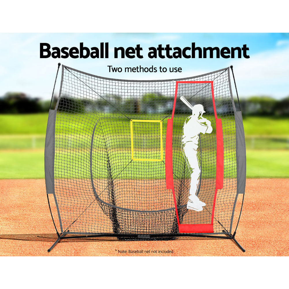 Everfit Baseball Net Pitching Kit with Stand Rebound Net Training Aid PN-B021-RD