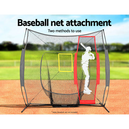 Everfit Baseball Net Pitching Kit with Stand Rebound Net Training Aid PN-B021-RD