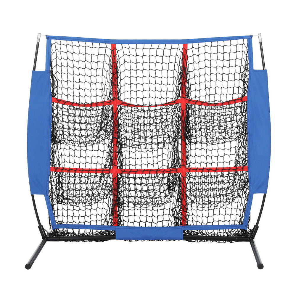 Everfit Soccer Net Baseball Pitching Football Goal Training Aid 9 Target Zone PN-B025-BL