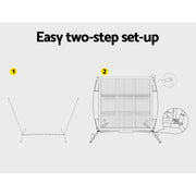 Everfit Soccer Net Baseball Pitching Football Goal Training Aid 9 Target Zone PN-B025-BL