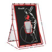 Everfit Baseball Net Rebound Pitching Kit Target Hitter 2 in 1 Training Aid PN-B027-BK
