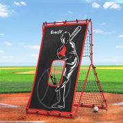 Everfit Baseball Net Rebound Pitching Kit Target Hitter 2 in 1 Training Aid PN-B027-BK
