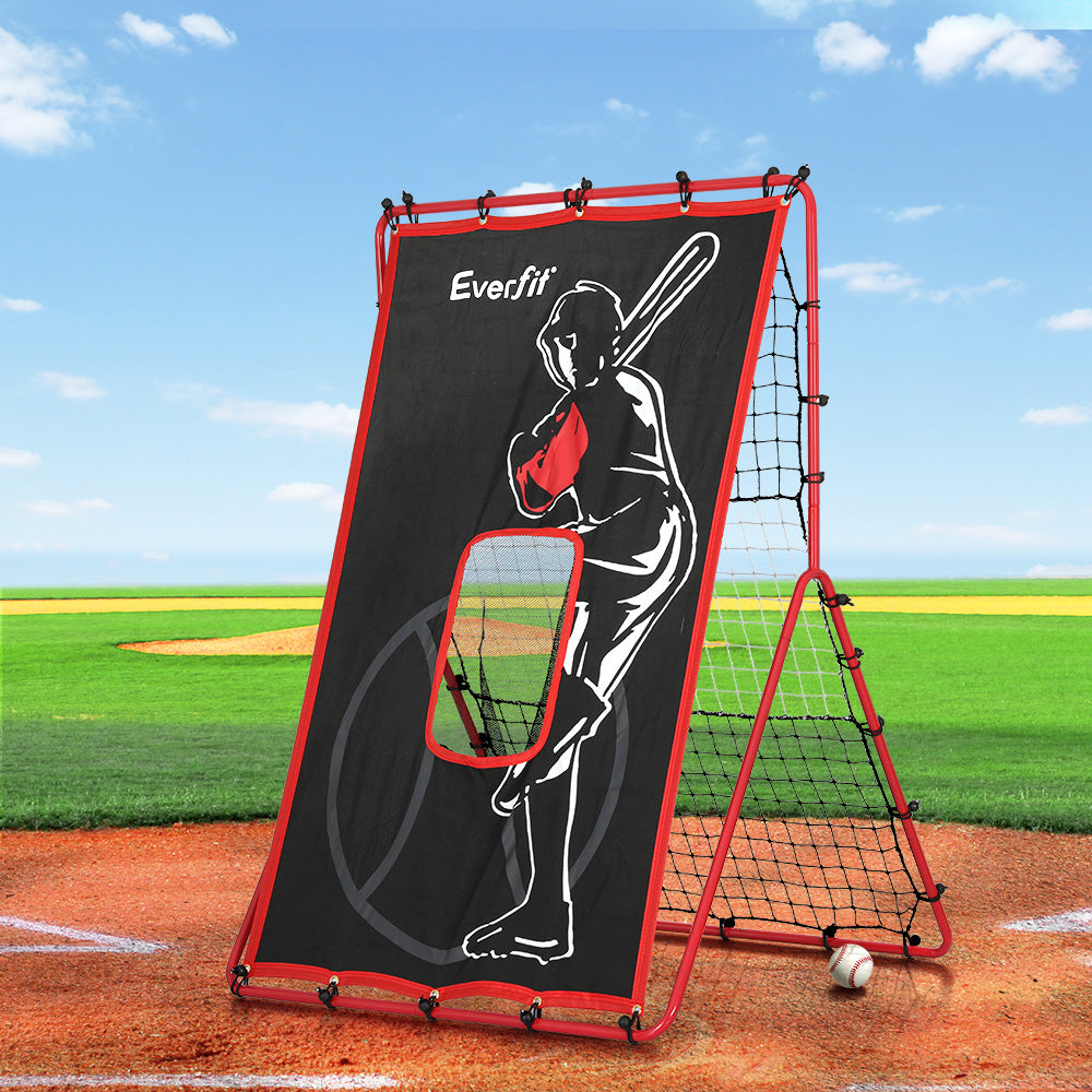 Everfit Baseball Net Rebound Pitching Kit Target Hitter 2 in 1 Training Aid PN-B027-BK