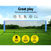 Everfit 3m Badminton Tennis Net Portable Volleyball Kit Adjustable Height PN-M001-3M-BL