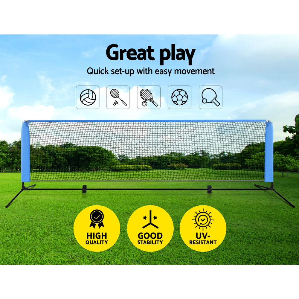 Everfit 3m Badminton Tennis Net Portable Volleyball Kit Adjustable Height PN-M001-3M-BL