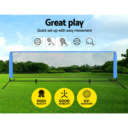 Everfit 3m Badminton Tennis Net Portable Volleyball Kit Adjustable Height PN-M001-3M-BL