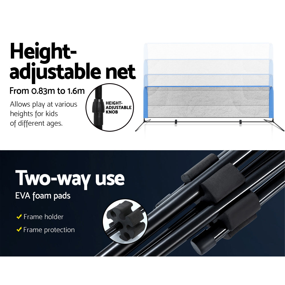Everfit 3m Badminton Tennis Net Portable Volleyball Kit Adjustable Height PN-M001-3M-BL