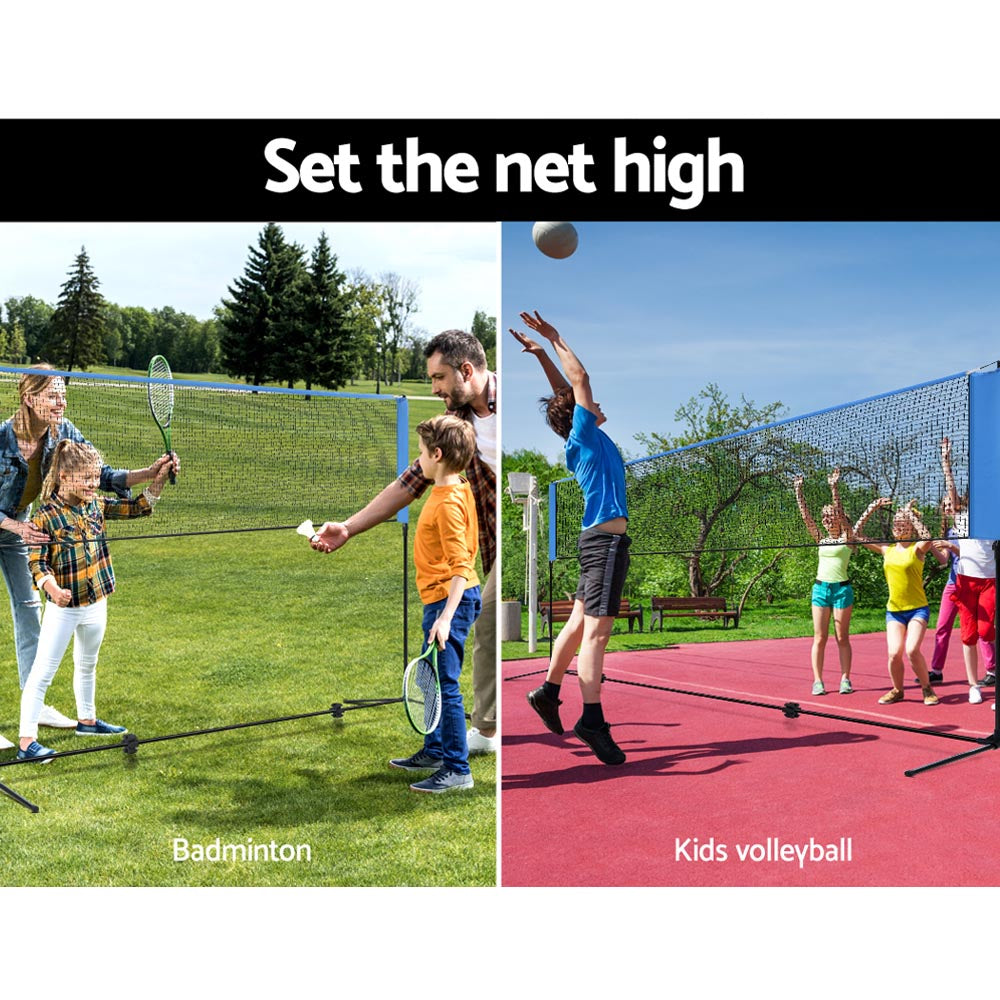 Everfit 3m Badminton Tennis Net Portable Volleyball Kit Adjustable Height PN-M001-3M-BL
