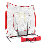 Everfit 7ft Baseball Net Pitching Kit with Stand Softball Training Aid Sports PN-R010-RD
