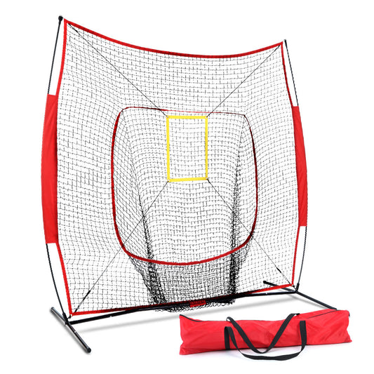 Everfit 7ft Baseball Net Pitching Kit with Stand Softball Training Aid Sports PN-R010-RD