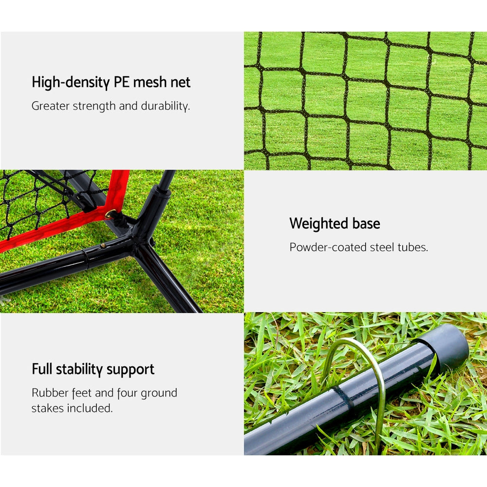 Everfit 7ft Baseball Net Pitching Kit with Stand Softball Training Aid Sports PN-R010-RD