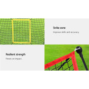 Everfit 7ft Baseball Net Pitching Kit with Stand Softball Training Aid Sports PN-R010-RD