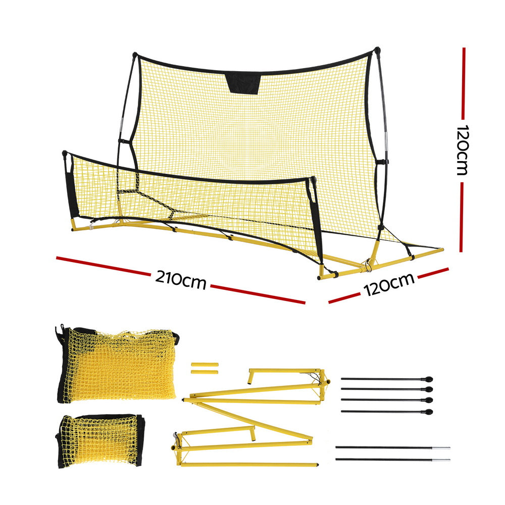 Everfit 2.1m Football Soccer Net Portable Goal Net Rebounder Sports Training Yellow PN-S015-XL-YE
