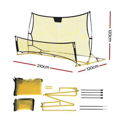 Everfit 2.1m Football Soccer Net Portable Goal Net Rebounder Sports Training Yellow PN-S015-XL-YE