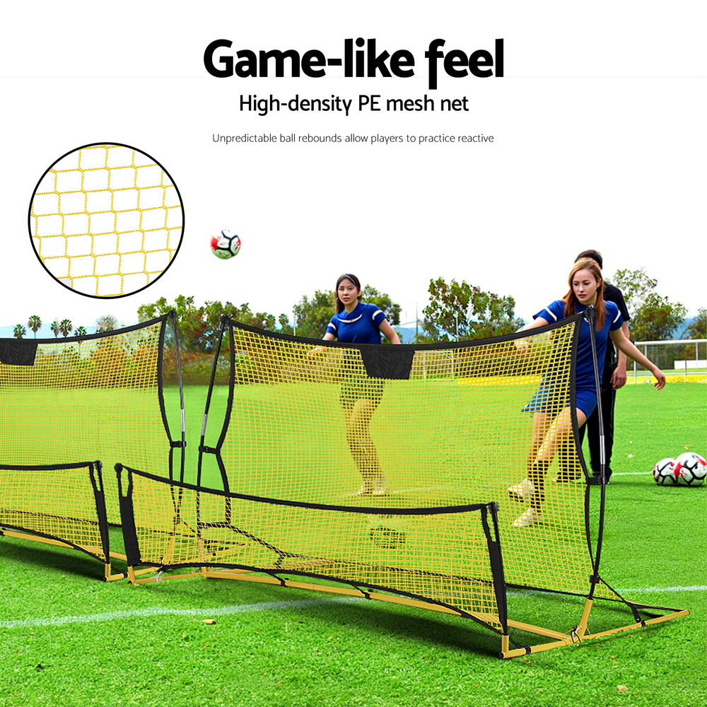 Everfit 2.1m Football Soccer Net Portable Goal Net Rebounder Sports Training Yellow PN-S015-XL-YE