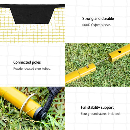 Everfit 2.1m Football Soccer Net Portable Goal Net Rebounder Sports Training Yellow PN-S015-XL-YE