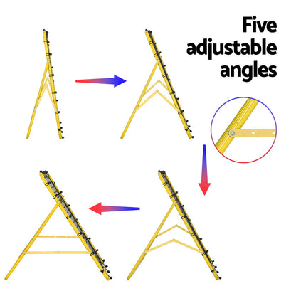 Everfit Baseball Soccer Net Rebounder Football Goal Net Sports Training Aid Yellow PN-S035-YE