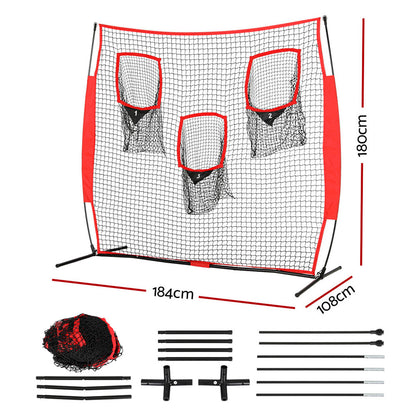 Everfit 1.8m Football Soccer Net Portable Goal Net Training 3 Target Zone PN-S038-RD