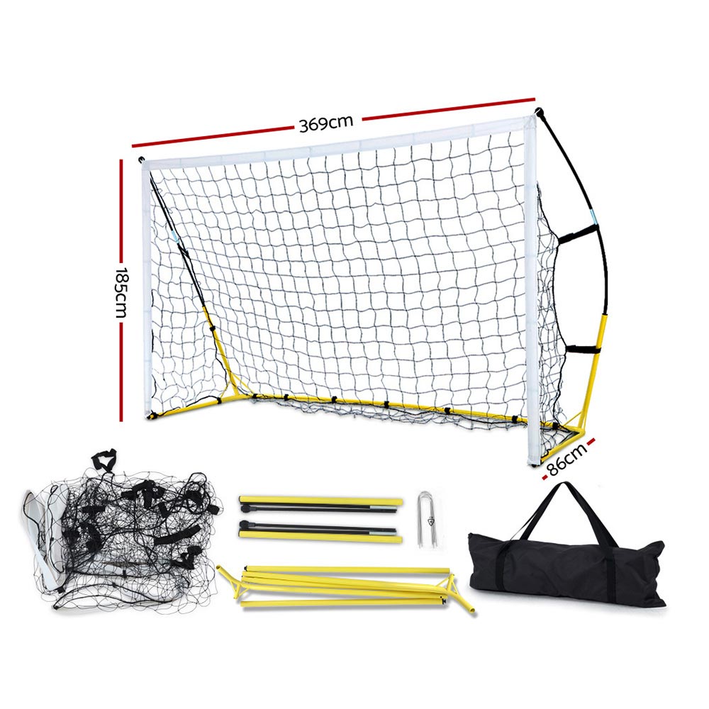 Everfit 3.6m Football Soccer Net Portable Goal Net Rebounder Sports Training PN-S085-XL-YE