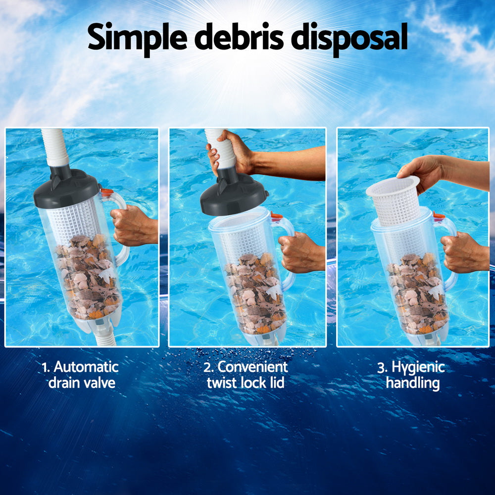 Aqua Buddy Pool Leaf Canister Cleaner Suction Catcher In-ground Swimming Pools PO-CL-LF01-GY