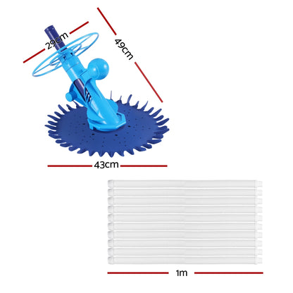 Aqua Buddy Pool Cleaner Automatic Vacuum Swimming Pool Floor Climb Wall 10M PO-CL-P1808-DIA