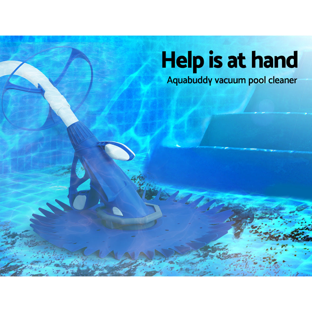 Aqua Buddy Pool Cleaner Automatic Vacuum Floor Climb Swimming Wall Pool 10M Hose PO-CL-ROUND-NA-DIA