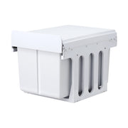 Cefito Pull Out Bin Kitchen Triple Slide Garbage Rubbish Bins Basket White 31L POT-BIN-31L-3C-WH