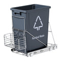 Cefito Pull Out Bin Kitchen Cabinet Slide Garbage Rubbish Bins Basket 40L Grey POT-BIN-40L-GY