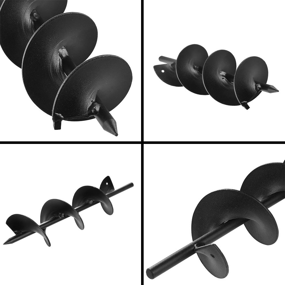 GIANTZ Power Garden Auger Small Earth Planter 75 X 300MM Black PP-10-75X300-BK
