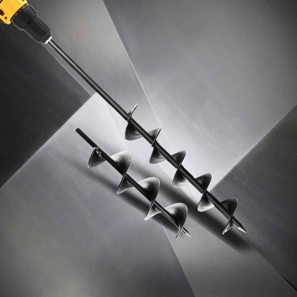 Giantz Power Garden Spiral Auger Hole Digger Earth Drill Bit 75x300 & 600mm PP-10-75X3600-BK